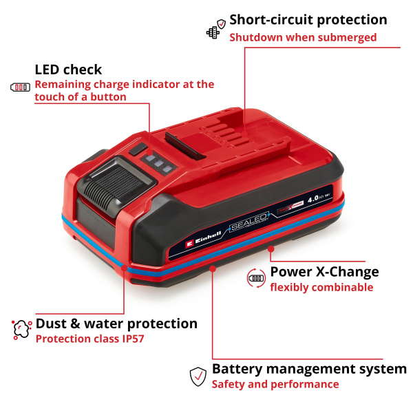 Аккумулятор Einhell 18V 4,0Ah SEALED PXC Plus (4511627)
