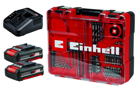 Аккумуляторный ударный шуруповерт Einhell TE-CD 18/40 Li-i +64 (2x2,0Ah) (4513992)
