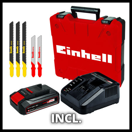 Аккумуляторный лобзик Einhell TC-JS 18 Li (1x2,5 Ah) (4321228)