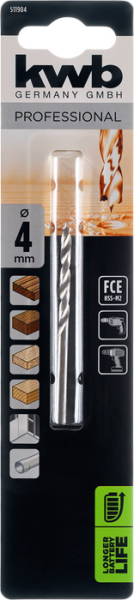 Сверло по твёрдой древесине FCE, 4 мм kwb by Einhell (511904)