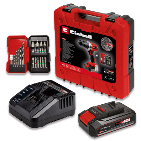 Аккумуляторный ударный шуруповерт Einhell TE-CD 18/2 Li-i +22 (1x2,5 Ah) (4514220)