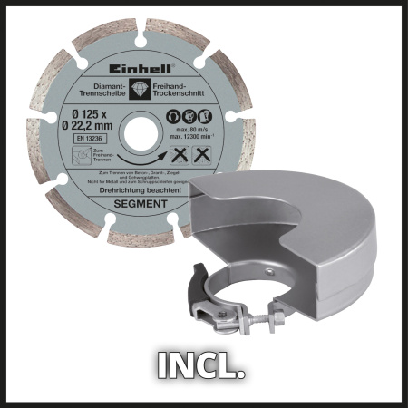 Сетевая углошлифмашина Einhell TE-AG 125/750 Kit (4430885)