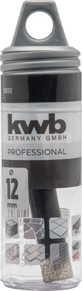 Бур для плитки, шестигранный хвостовик, 12 мм kwb by Einhell (500312)