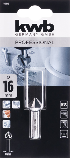 Зенковка HSS, 16 мм kwb by Einhell (704440)