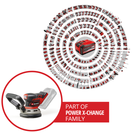 Аккумуляторная эксцентриковая шлифмашина Einhell TP-RS 18/32 Li BL - Solo (4462020)