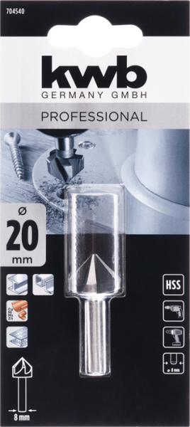 Зенковка HSS, 20 мм kwb by Einhell (704540)