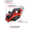 Аккумуляторный рубанок Einhell TE-PL 18/82 Li - Solo (4345400)