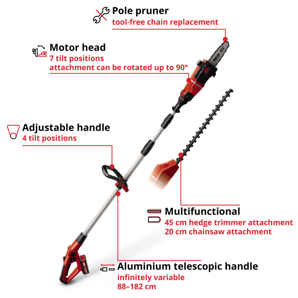 Аккумуляторный высоторез Einhell GE-HC 18 Li T Kit (1x3,0Ah) (3410805)