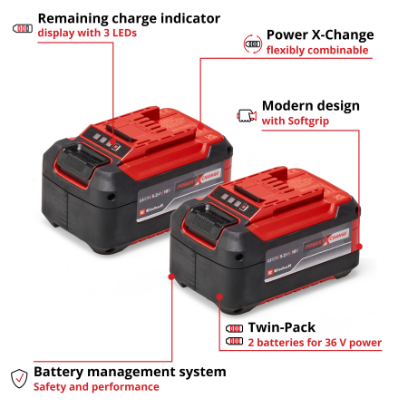 Аккумулятор Einhell 2x 18V 5,2Ah PXC-Twinpack (4511526)